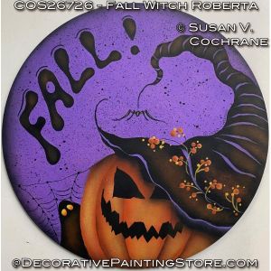 Fall Witch Roberta Painting Pattern - Susan Cochrane