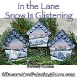 In the Lane Snow Is Glistening Ornaments Painting Pattern - Debby Forshey-Choma