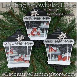 Lighting Snowflake Lane Ornaments Painting Pattern - Debby Forshey-Choma