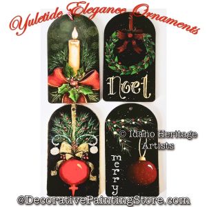 Yuletide Elegance Ornaments Painting Pattern - Idaho Heritage Artists